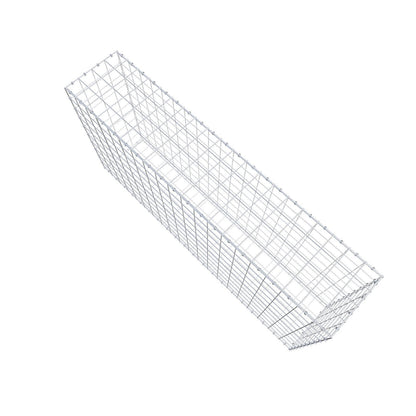 Gabione 200 cm x 100 cm x 40 cm (L x H x T), Maschenweite 10 x 10 cm, Spiralring