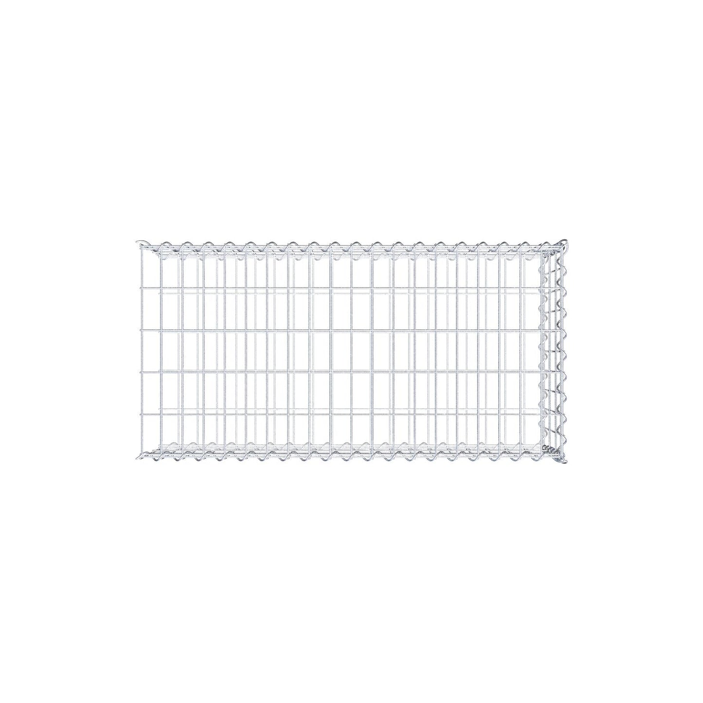 Aangegroeide schanskorf type 2 100 cm x 30 cm x 50 cm (L x H x D), maaswijdte 5 cm x 10 cm, spiraal