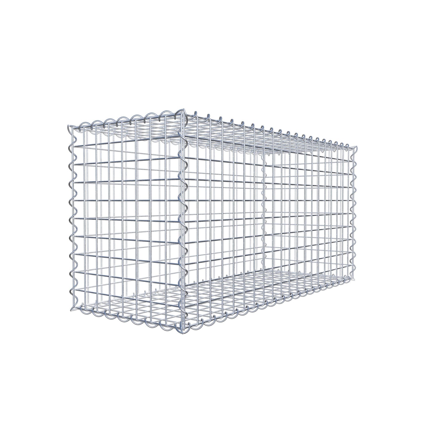Gabione 100 cm x 50 cm x 40 cm (L x H x T), Maschenweite 5 cm x 5 cm, Spirale