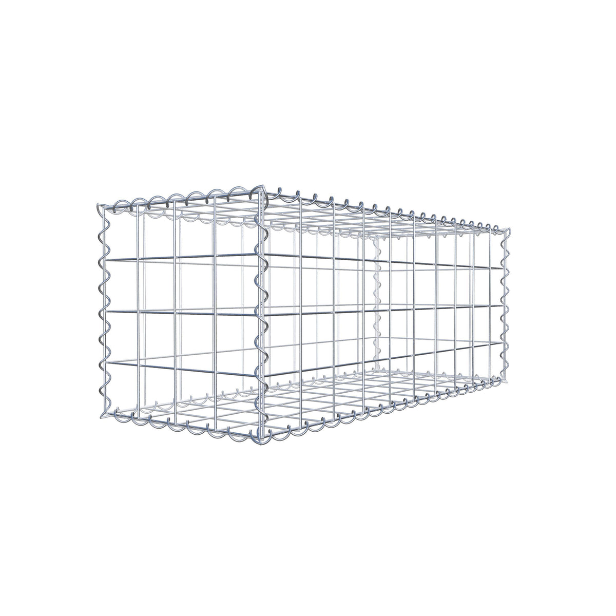 Gabion 100 cm x 40 cm x 40 cm (L x H x D), maskestørrelse 10 cm x 10 cm, spiral