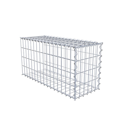 Add-on schanskorf type 2 80 cm x 40 cm x 30 cm (L x H x D), maaswijdte 5 cm x 10 cm, spiraalvormig