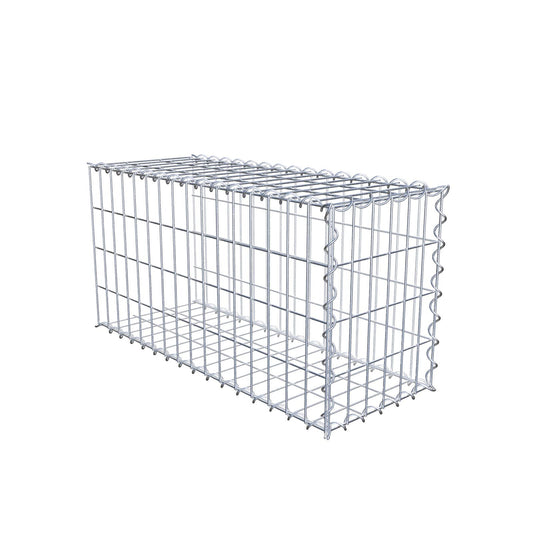 Opvokset gabion type 2 80 cm x 40 cm x 30 cm (L x H x D), maskestørrelse 5 cm x 10 cm, spiral