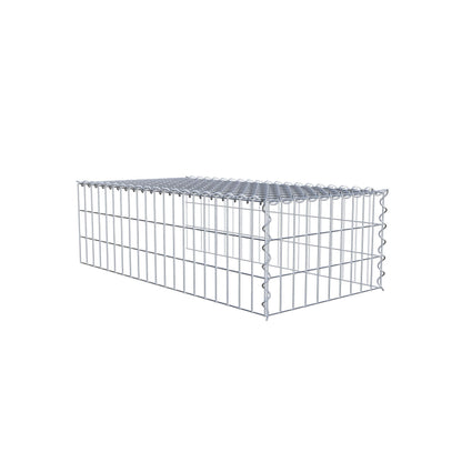 Add-on schanskorf type 4 100 cm x 30 cm x 50 cm (L x H x D), maaswijdte 5 cm x 10 cm, spiraalvormig