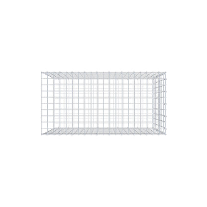 Monteret gabion type 2 100 cm x 80 cm x 50 cm, maskestørrelse 5 cm x 10 cm, C-ring