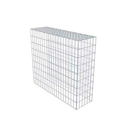 Monteret gabion type 4 100 cm x 90 cm x 30 cm (L x H x D), maskestørrelse 5 cm x 10 cm, C-ring