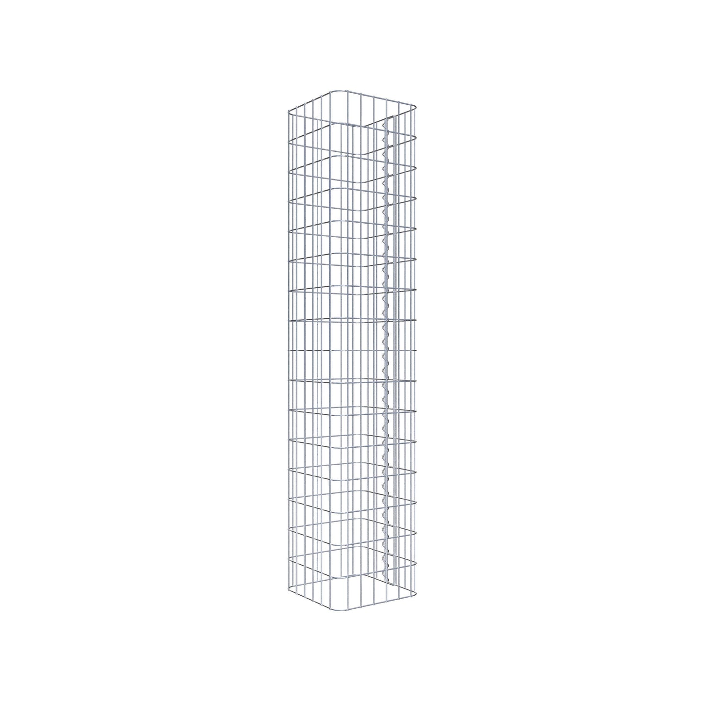 Gabionpelare vinkelrät 32 cm x 32 cm, 160 cm höjd, MW 5 cm x 10 cm