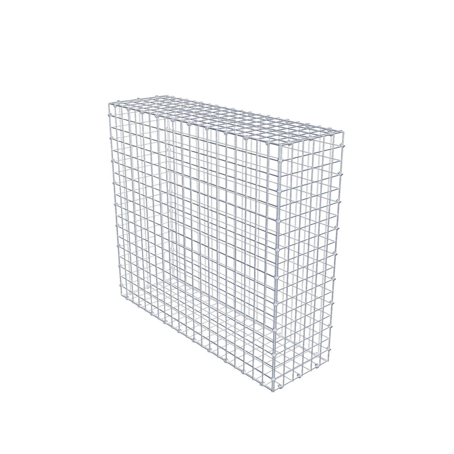 Gabion 100 cm x 90 cm x 30 cm (L x H x D), maskestørrelse 5 x 5 cm, spiralring
