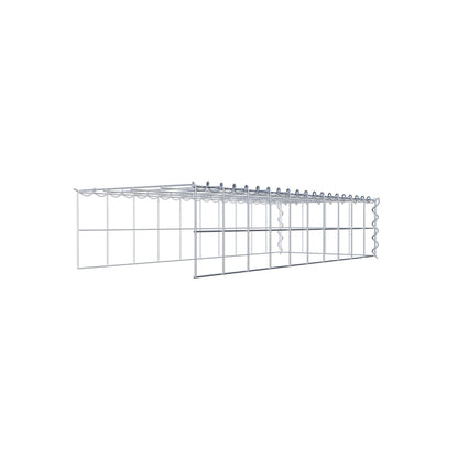 Opvokset gabion type 4 100 cm x 20 cm x 40 cm (L x H x D), maskestørrelse 10 cm x 10 cm, spiral