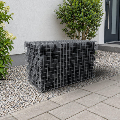 Gabione 100 cm x 60 cm x 50 cm (L x H x T), Maschenweite 5 cm x 5 cm, Spirale