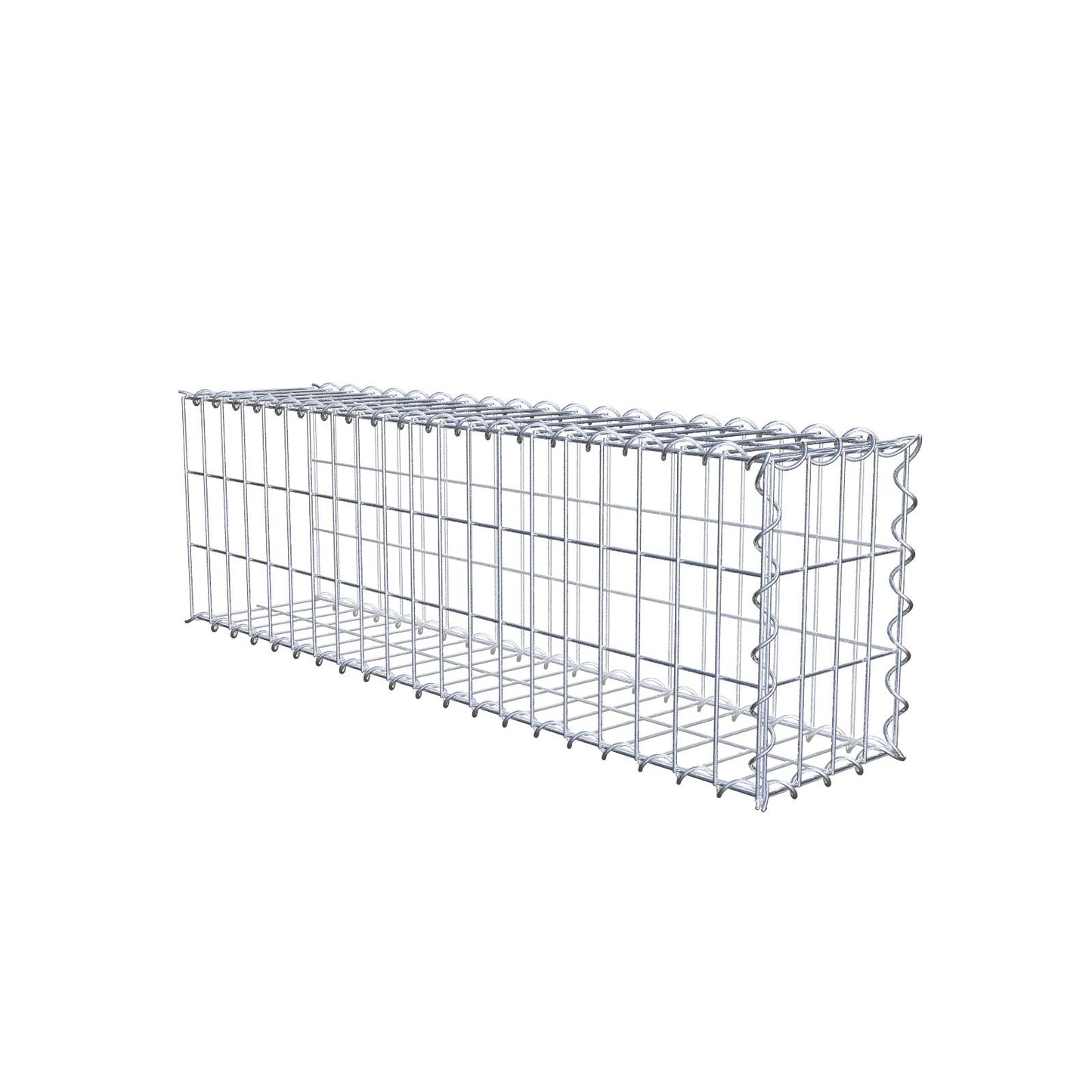 Aangegroeide schanskorf type 2 100 cm x 30 cm x 20 cm (L x H x D), maaswijdte 5 cm x 10 cm, spiraal