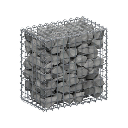 Gabbione 50 cm x 50 cm x 30 cm (L x H x P), maglia 5 cm x 5 cm, spirale