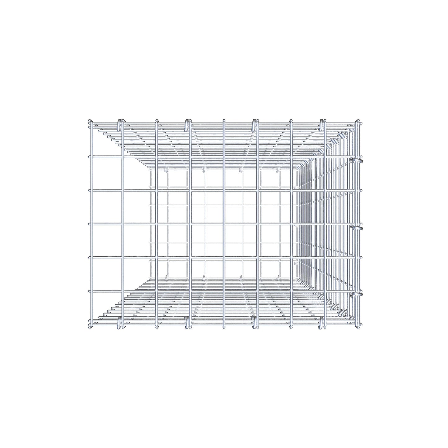Opzetpaal type 2 100 cm x 40 cm x 30 cm (L x H x D), maaswijdte 5 cm x 5 cm, C-ring