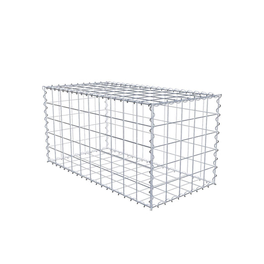 Gabbione 100 cm x 50 cm x 50 cm (L x H x P), maglia 10 cm x 10 cm, spirale