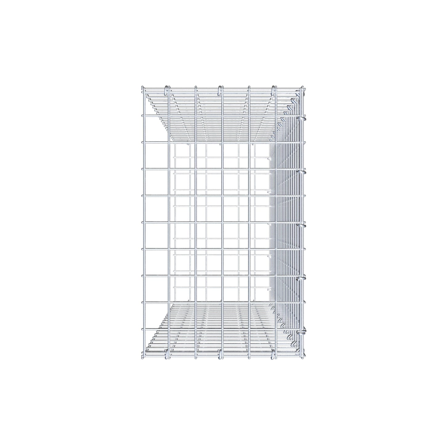 Fourche rapportée type 2 100 cm x 30 cm x 50 cm (L x H x P), mailles 5 cm x 5 cm, anneau C
