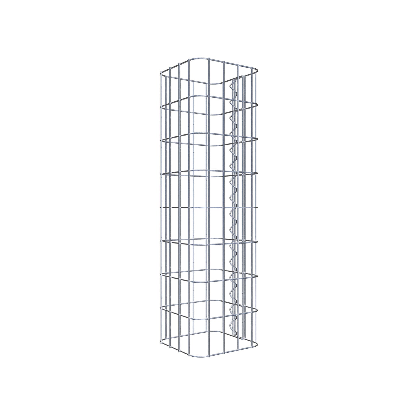 Columna de gaviones, cuadrada 22 cm x 22 cm, 80 cm de altura, MW 5 cm x 10 cm