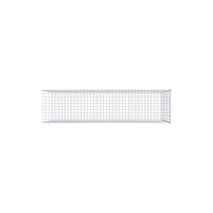 Opbouw schanskorf type 2 200 cm x 100 cm x 50 cm (L x H x D), maaswijdte 5 cm x 10 cm, spiraalvormig