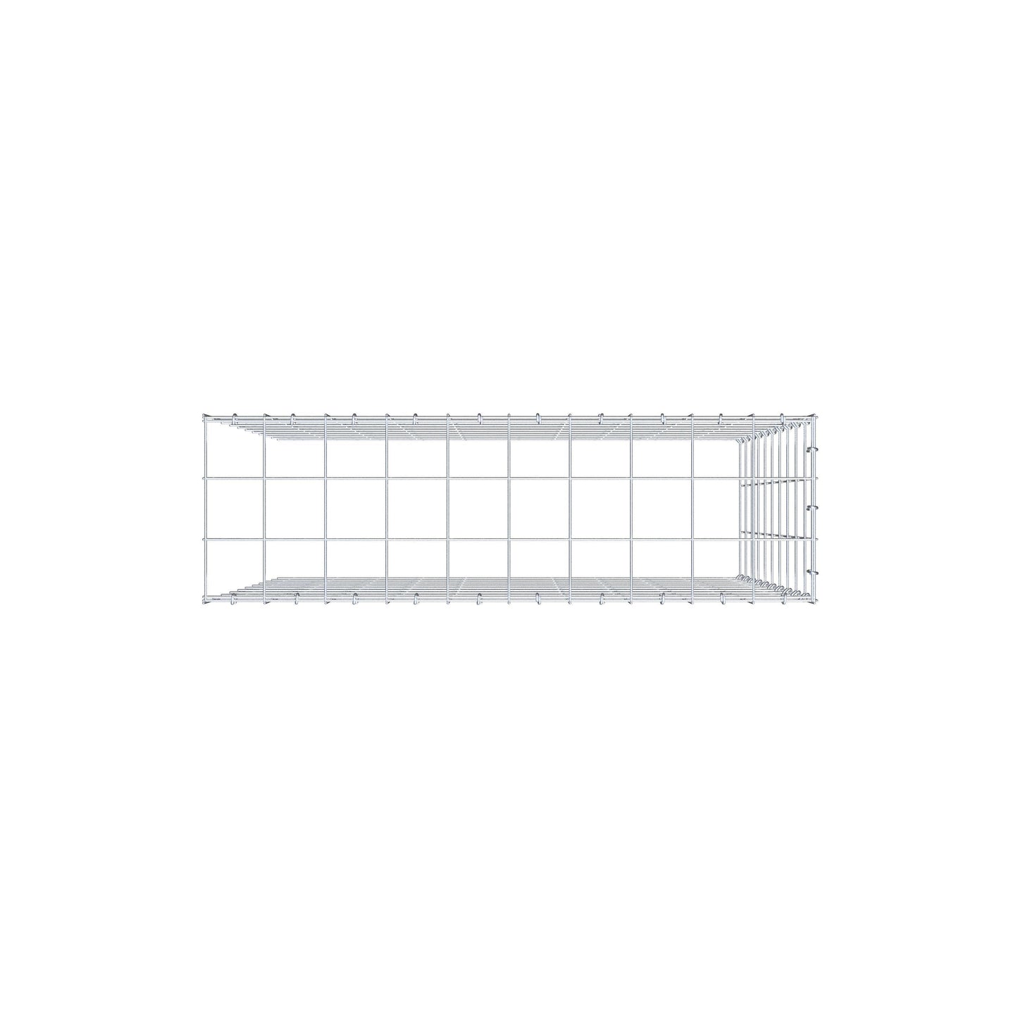 Extra gabion typ 4 100 cm x 100 cm x 30 cm (L x H x D), maskstorlek 10 cm x 10 cm, C-ring