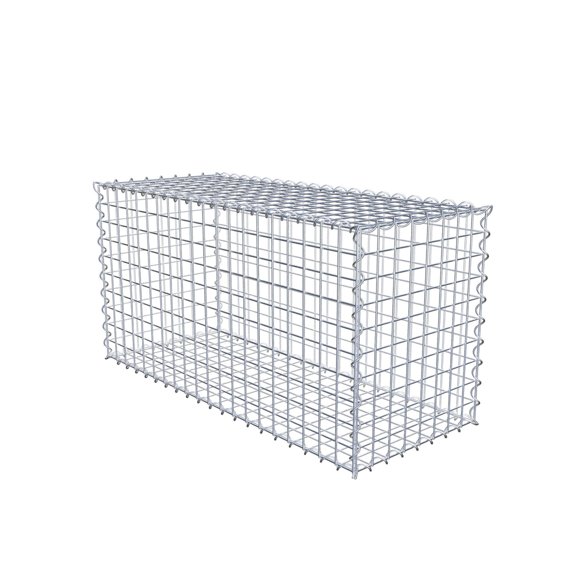 Gabione 100 cm x 50 cm x 40 cm (L x H x T), Maschenweite 5 cm x 5 cm, Spirale