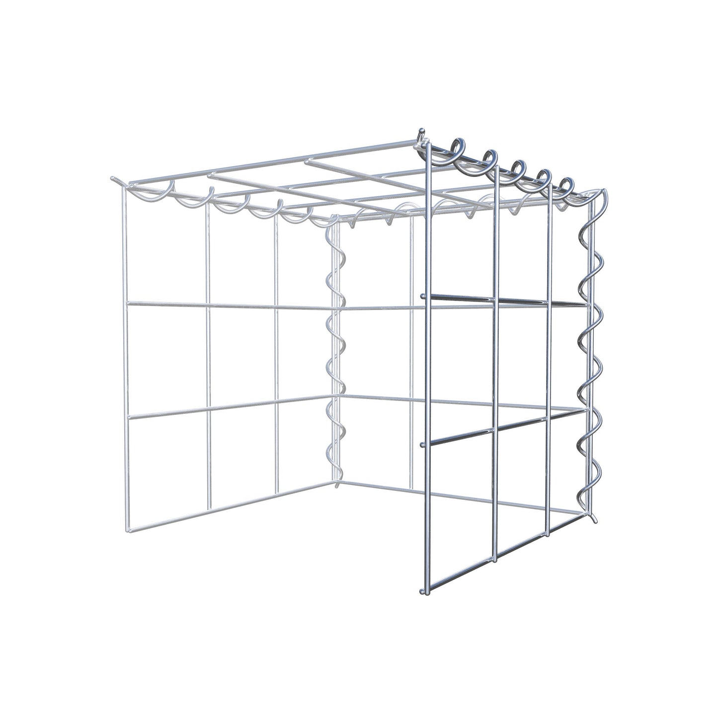 Aangegroeide schanskorf type 4 30 cm x 30 cm x 30 cm (L x H x D), maaswijdte 10 cm x 10 cm, spiraal