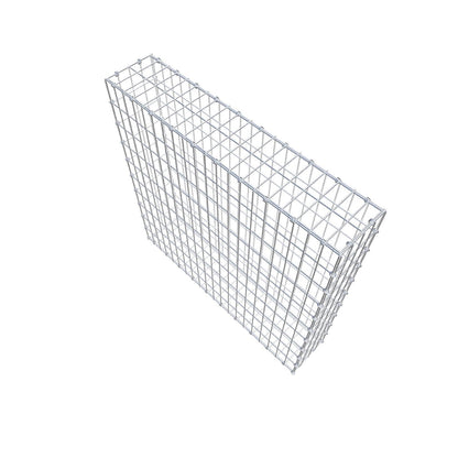 Gabion 100 cm x 100 cm x 20 cm (L x H x D), maskestørrelse 5 x 10 cm, spiralring