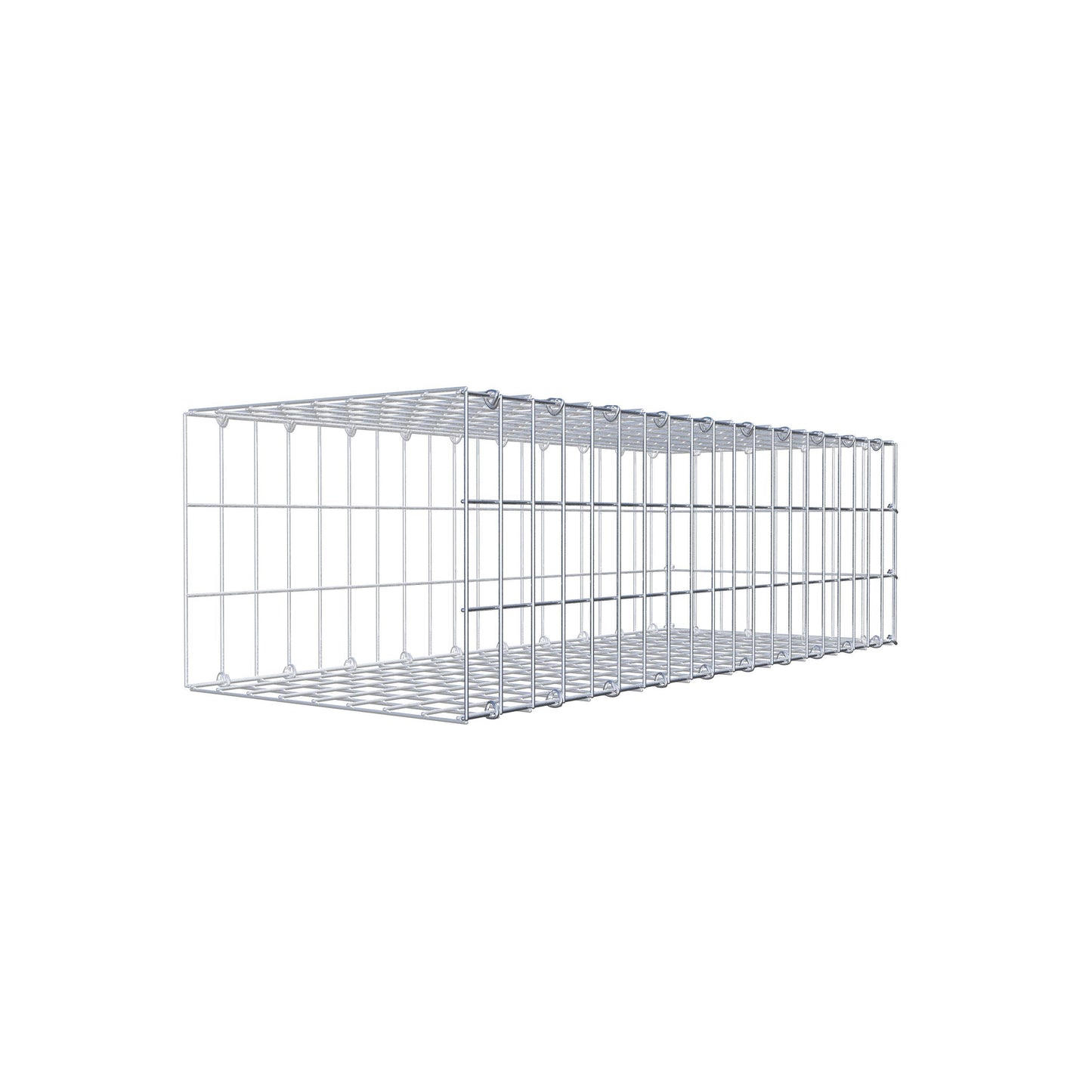 Mounted gabion type 2 100 cm x 30 cm x 40 cm, mesh size 5 cm x 10 cm, C-ring