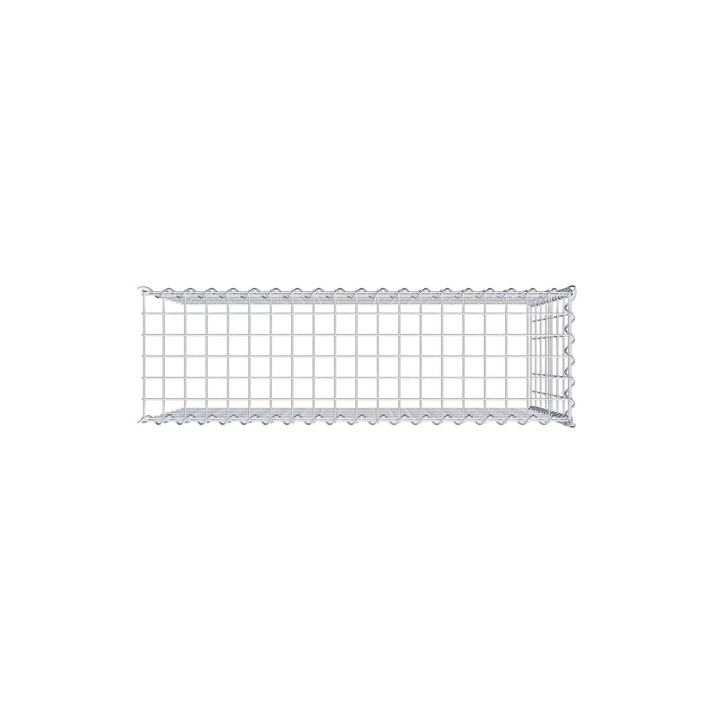 Aangebouwde schanskorf type 4 100 cm x 70 cm x 30 cm (L x H x D), maaswijdte 5 cm x 10 cm, spiraal