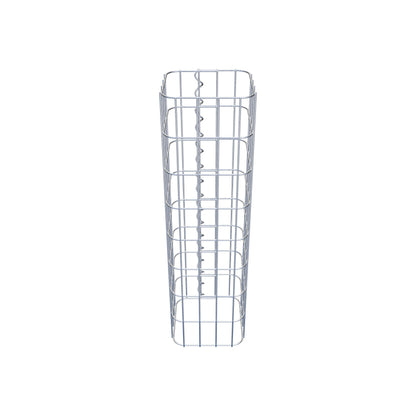 Columna de gaviones, cuadrada 22 cm x 22 cm, 80 cm de altura, MW 5 cm x 10 cm