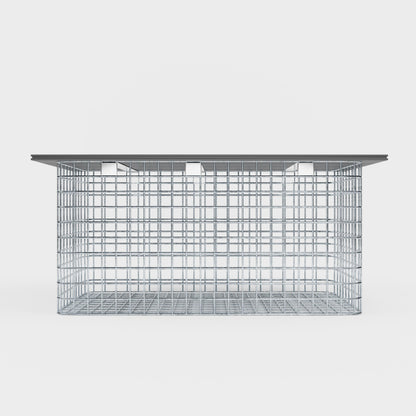 Tuinbank 102 x 50 x 52 cm MW 5 x 5 cm thermisch verzinkt, met gerecycled blad in antraciet