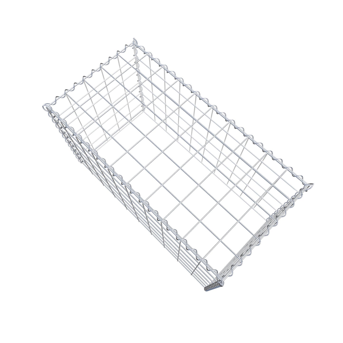 Opvokset gabion type 3 100 cm x 60 cm x 50 cm (L x H x D), maskestørrelse 10 cm x 10 cm, spiral