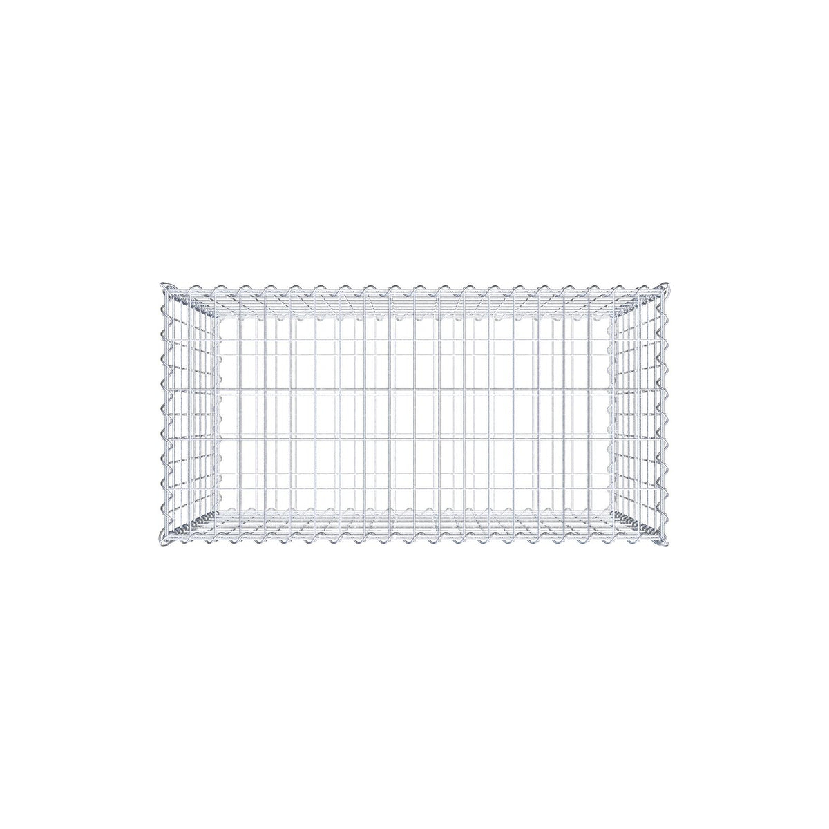 Gabbione 100 cm x 80 cm x 50 cm (L x H x P), maglia 5 cm x 10 cm, spirale