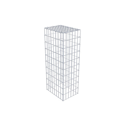 Gavión complementario de tipo 3 100 cm x 40 cm x 30 cm (largo x alto x fondo), malla 5 cm x 10 cm, anillo en C