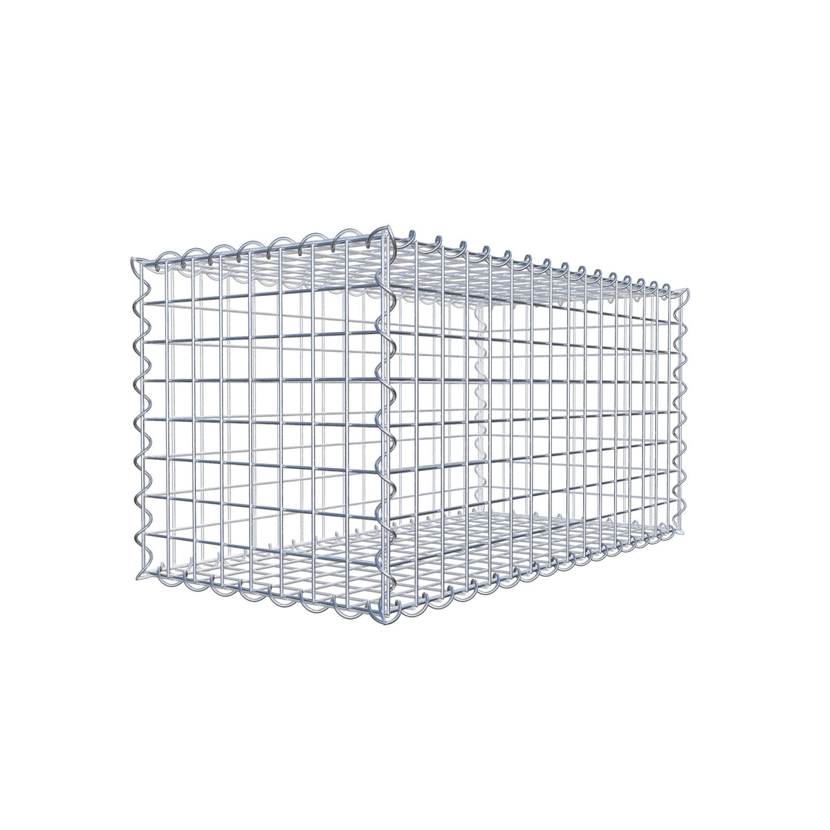 Gabione 80 cm x 40 cm x 40 cm (L x H x T), Maschenweite 5 cm x 5 cm, Spirale