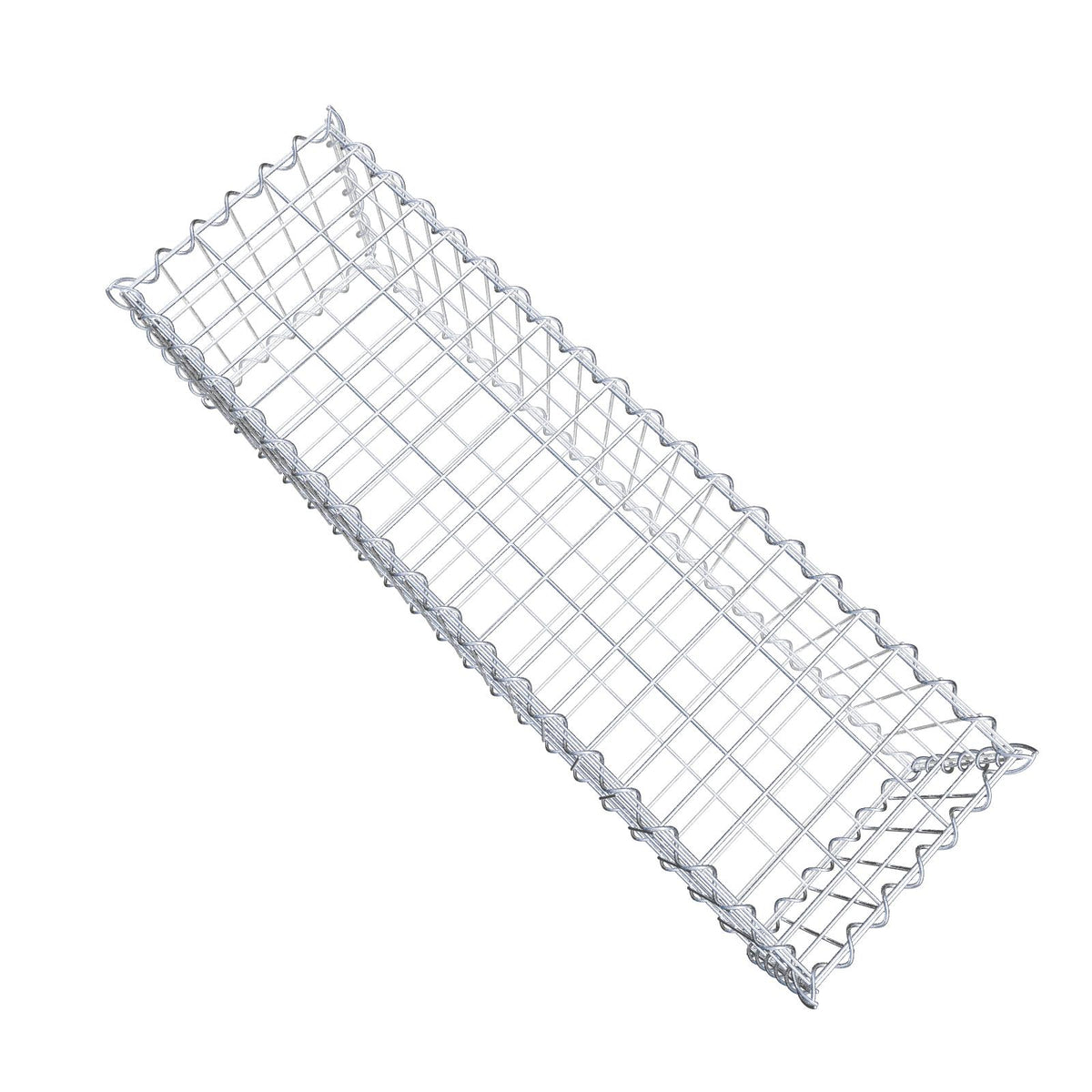 Gabbione 100 cm x 30 cm x 30 cm (L x H x P), maglia 5 cm x 10 cm, spirale