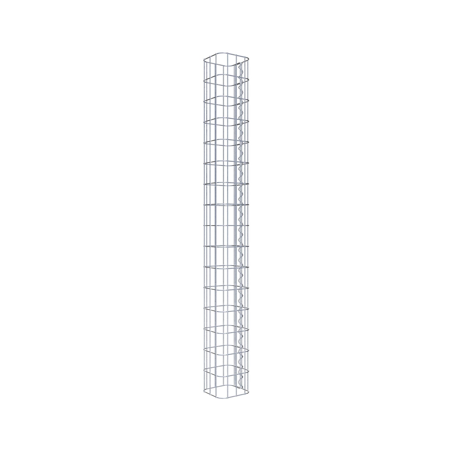 Columna de gaviones cuadrada 17 cm x 17 cm, 160 cm de altura, MW 5 cm x 10 cm