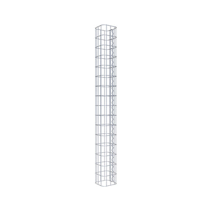 Columna de gaviones cuadrada 17 cm x 17 cm, 160 cm de altura, MW 5 cm x 10 cm