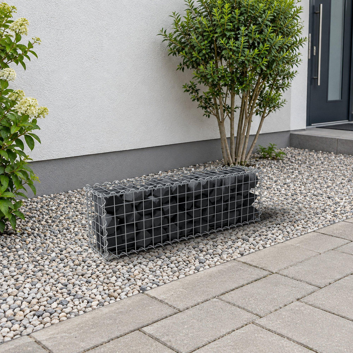 Gabião 100 cm x 30 cm x 20 cm (C x A x P), malhagem 5 cm x 5 cm, espiral