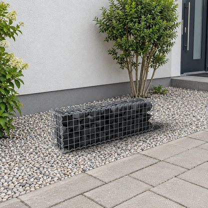 Gabião 100 cm x 30 cm x 20 cm (C x A x P), malhagem 5 cm x 5 cm, espiral