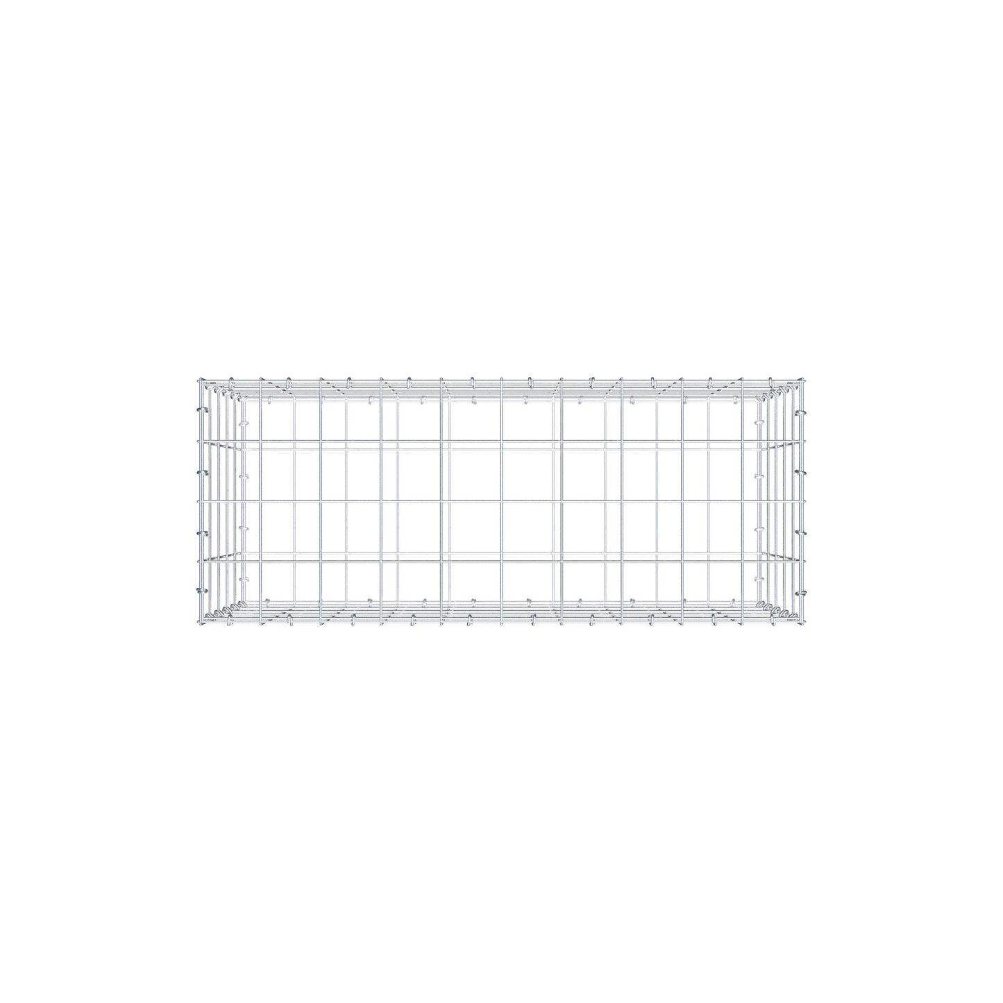 Gabione 100 cm x 50 cm x 40 cm (L x H x T), Maschenweite 10 cm x 10 cm, C-Ring