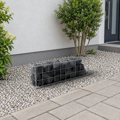 Gabião 100 cm x 30 cm x 20 cm (C x A x P), malhagem 10 cm x 10 cm, espiral