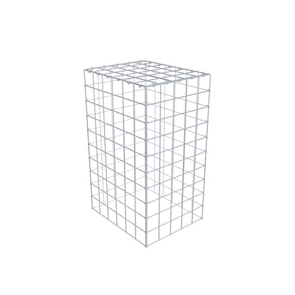 Type 3 oplegkorf 100 cm x 60 cm x 50 cm (L x H x D), maaswijdte 10 cm x 10 cm, C-ring