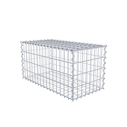 Schanskorf 80 cm x 40 cm x 40 cm (L x H x D), maaswijdte 5 cm x 10 cm, spiraalvormig