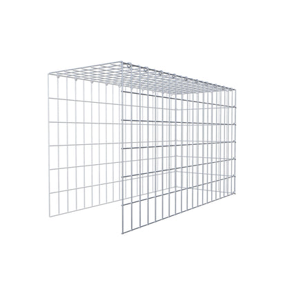 Gavión complementario de tipo 4 100 cm x 60 cm x 40 cm (L x A x P), malla 5 cm x 10 cm, anillo en C