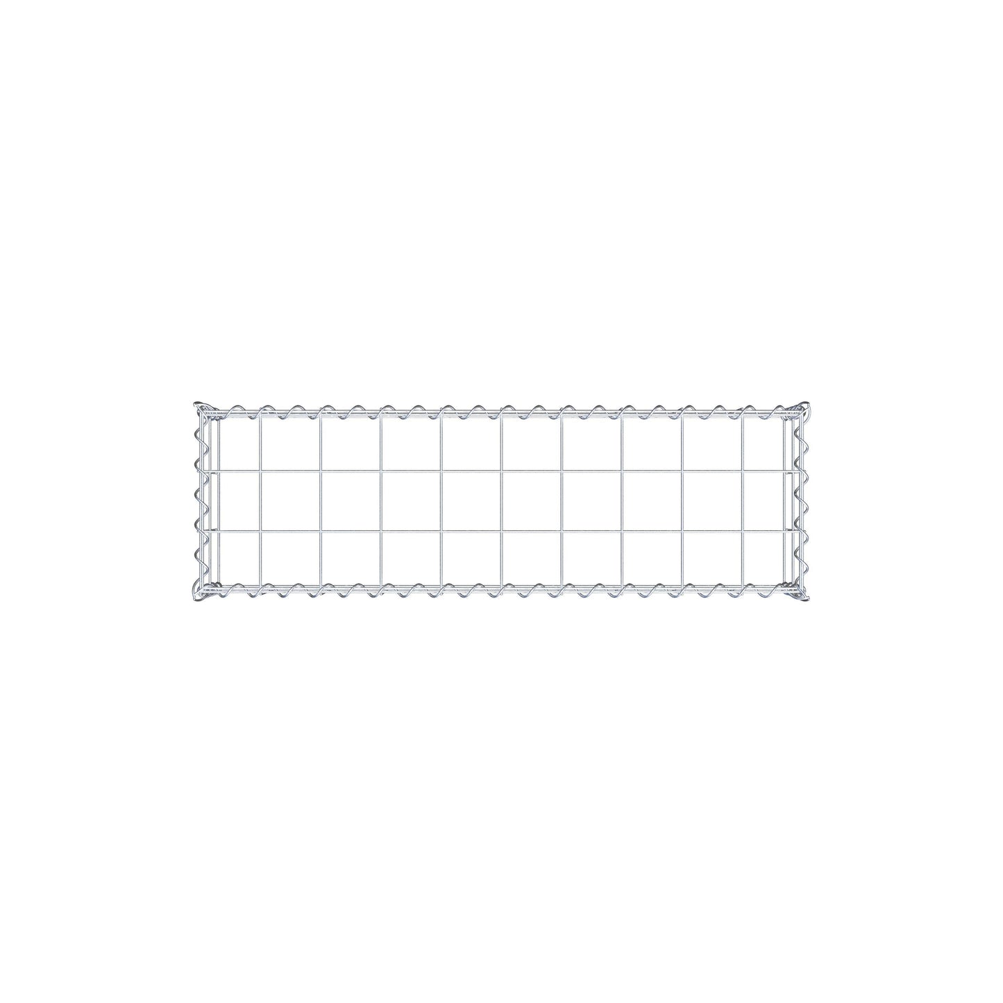 Gabion rapporté type 3 100 cm x 20 cm x 30 cm (L x H x P), mailles 10 cm x 10 cm, spirale
