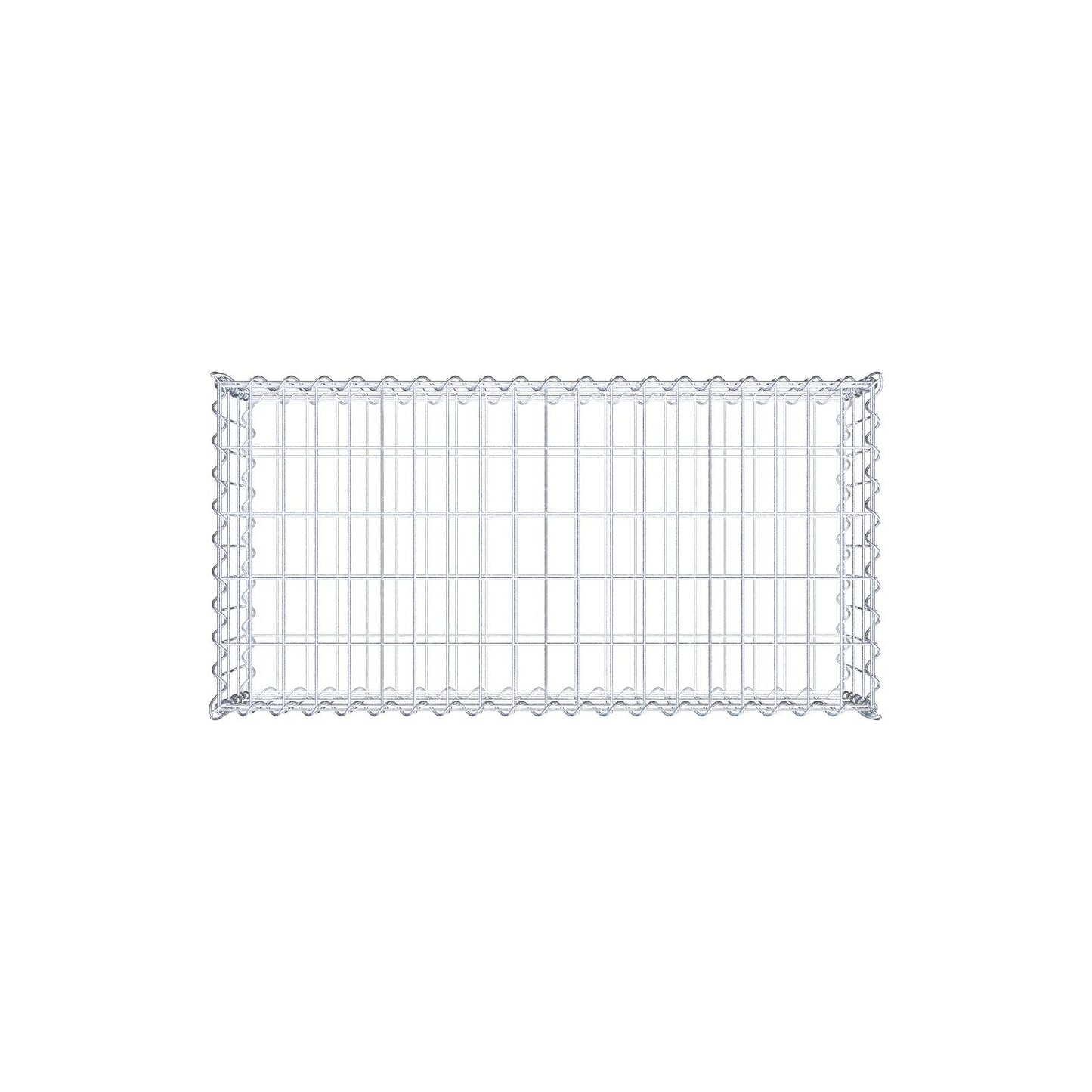 Gabion 100 cm x 30 cm x 50 cm (L x H x D), maskestørrelse 5 cm x 10 cm, spiral