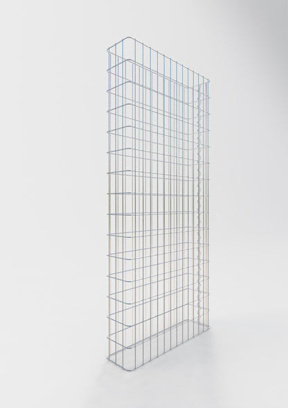 Schanskorfomheining lengte 67 cm, hoogte 200 cm, diepte 17 cm, maaswijdte 5 x 10 cm