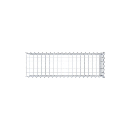 Aangebouwde schanskorf type 4 100 cm x 40 cm x 30 cm (L x H x D), maaswijdte 5 cm x 10 cm, spiraal