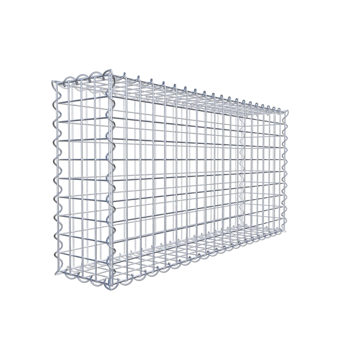 Gabbione 100 cm x 50 cm x 20 cm (L x H x P), maglia 5 cm x 5 cm, spirale