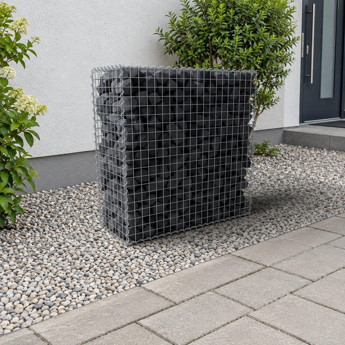 Gabbione 100 cm x 100 cm x 40 cm (L x H x P), maglia 5 cm x 5 cm, spirale