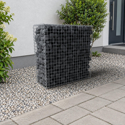 Gabbione 100 cm x 100 cm x 40 cm (L x H x P), maglia 5 cm x 5 cm, spirale