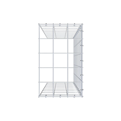 Monteret gabion type 4 100 cm x 30 cm x 50 cm (L x H x D), maskestørrelse 10 cm x 10 cm, C-ring